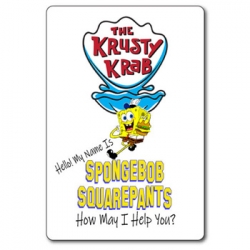 SpongeBob name badge Cosplay Accessory